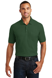 Port Authority Core Classic Pique Pocket Polo - Deep Forest Green