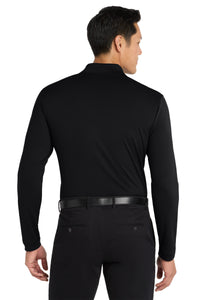Port Authority  Dry Zone  UV Micro-Mesh Long Sleeve Polo K110LS - Deep Black Back