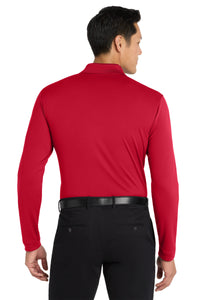 Port Authority  Dry Zone  UV Micro-Mesh Long Sleeve Polo K110LS - Rich Red Back