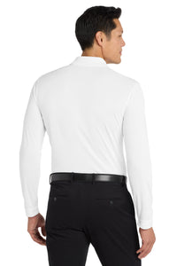 Port Authority  Dry Zone  UV Micro-Mesh Long Sleeve Polo K110LS - White Back