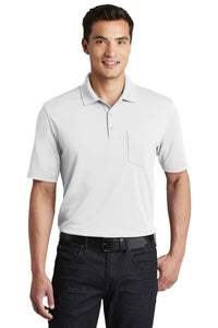 Port Authority Dry Zone UV Micro-Mesh Pocket Polo - White