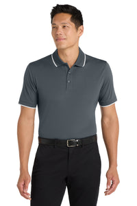 Port Authority Dry Zone UV Micro-Mesh Tipped Polo - Graphite/ White