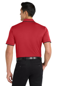 Port Authority Dry Zone UV Micro-Mesh Tipped Polo - Rich Red/ Deep Black Back