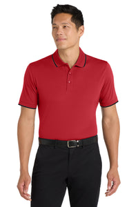 Port Authority Dry Zone UV Micro-Mesh Tipped Polo - Rich Red/ Deep Black