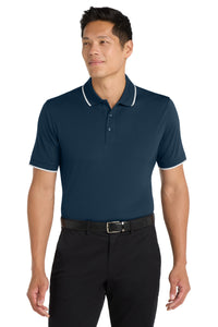 Port Authority Dry Zone UV Micro-Mesh Tipped Polo - River Blue Navy/ White