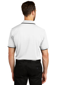 Port Authority Dry Zone UV Micro-Mesh Tipped Polo - White/ Deep Black Back