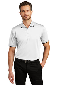 Port Authority Dry Zone UV Micro-Mesh Tipped Polo - White/ Deep Black