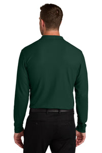 Port Authority Wearever Signature Pique Long Sleeve Polo K200LS - Dark Green Back