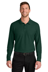 Port Authority Wearever Signature Pique Long Sleeve Polo K200LS - Dark Green