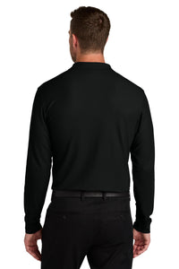 Port Authority Wearever Signature Pique Long Sleeve Polo K200LS - Deep Black Back