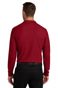 Port Authority Wearever Signature Pique Long Sleeve Polo K200LS - Rich Red Back
