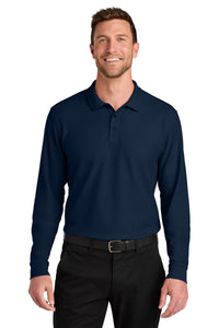 Port Authority Wearever Signature Pique Long Sleeve Polo K200LS - River Blue Navy