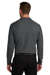 Port Authority Wearever Signature Pique Long Sleeve Polo K200LS - Storm Grey Back