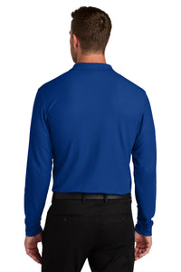 Port Authority Wearever Signature Pique Long Sleeve Polo K200LS - True Royal Back