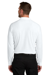 Port Authority Wearever Signature Pique Long Sleeve Polo K200LS - White Back