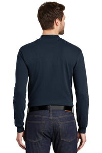 Port Authority Interlock Knit Mock Turtleneck - Navy Back