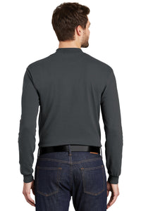 Port Authority Interlock Knit Mock Turtleneck - Steel Grey Back
