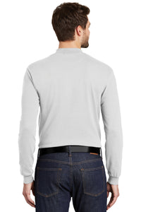Port Authority Interlock Knit Mock Turtleneck - White Back