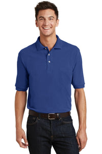 Port Authority Heavyweight Cotton Pique Polo with Pocket - Royal