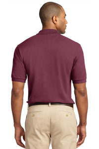 Port Authority Heavyweight Cotton Pique Polo - Burgundy Back