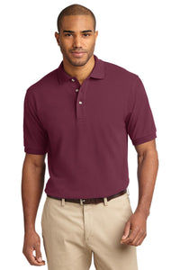 Port Authority Heavyweight Cotton Pique Polo - Burgundy