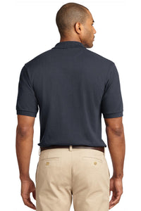 Port Authority Heavyweight Cotton Pique Polo - Classic Navy Back
