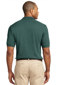 Port Authority Heavyweight Cotton Pique Polo - Dark Green Back