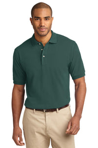 Port Authority Heavyweight Cotton Pique Polo - Dark Green