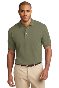 Port Authority Heavyweight Cotton Pique Polo - Faded Olive