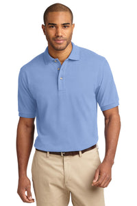 Port Authority Heavyweight Cotton Pique Polo - Light Blue
