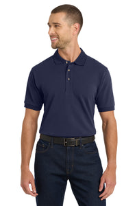 Port Authority Heavyweight Cotton Pique Polo - Navy
