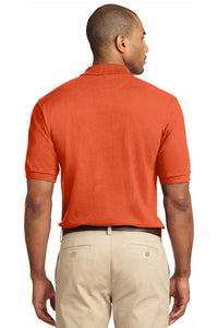 Port Authority Heavyweight Cotton Pique Polo - Orange Back