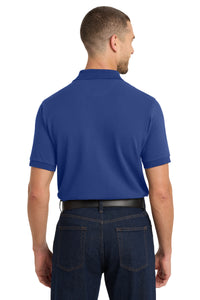 Port Authority Heavyweight Cotton Pique Polo - Royal Back