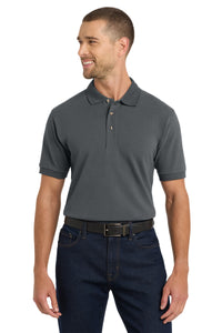 Port Authority Heavyweight Cotton Pique Polo - Steel Grey
