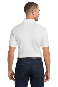 Port Authority Heavyweight Cotton Pique Polo - White Back