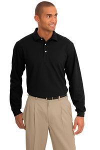 Port Authority Rapid Dry Long Sleeve Polo - Jet Black