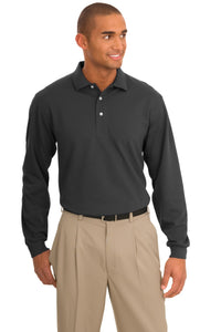 Port Authority Rapid Dry Long Sleeve Polo - Charcoal