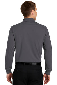 Port Authority Rapid Dry Long Sleeve Polo - Charcoal Back