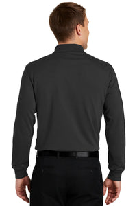Port Authority Rapid Dry Long Sleeve Polo - Jet Black Back
