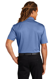 Sport-Tek Dri-Mesh Polo with Tipped Collar and Piping - Blueberry/ Navy Back