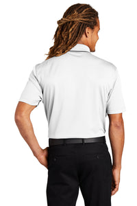 Sport-Tek Dri-Mesh Polo with Tipped Collar and Piping - White/ Black Back