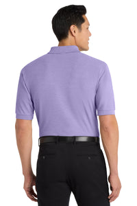 Port Authority Extended Size Silk Touch Polo K500ES - Bright Lavender Back