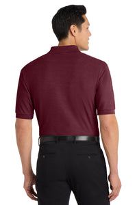 Port Authority Extended Size Silk Touch Polo K500ES - Maroon Back