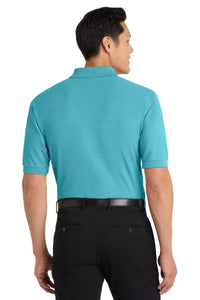 Port Authority Extended Size Silk Touch Polo K500ES - Maui Blue Back