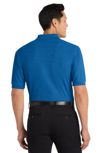 Port Authority Extended Size Silk Touch Polo K500ES - Strong Blue Back