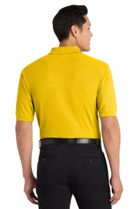 Port Authority Extended Size Silk Touch Polo K500ES - Sunflower Yellow Back