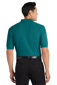 Port Authority Extended Size Silk Touch Polo K500ES - Teal Green Back