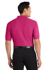 Port Authority Extended Size Silk Touch Polo K500ES - Tropical Pink Back