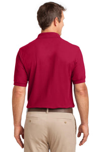 Port Authority Silk Touch Polo with Pocket - Red Back