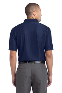 DISCONTINUED Port Authority Performance Vertical Pique Polo - True Navy Back